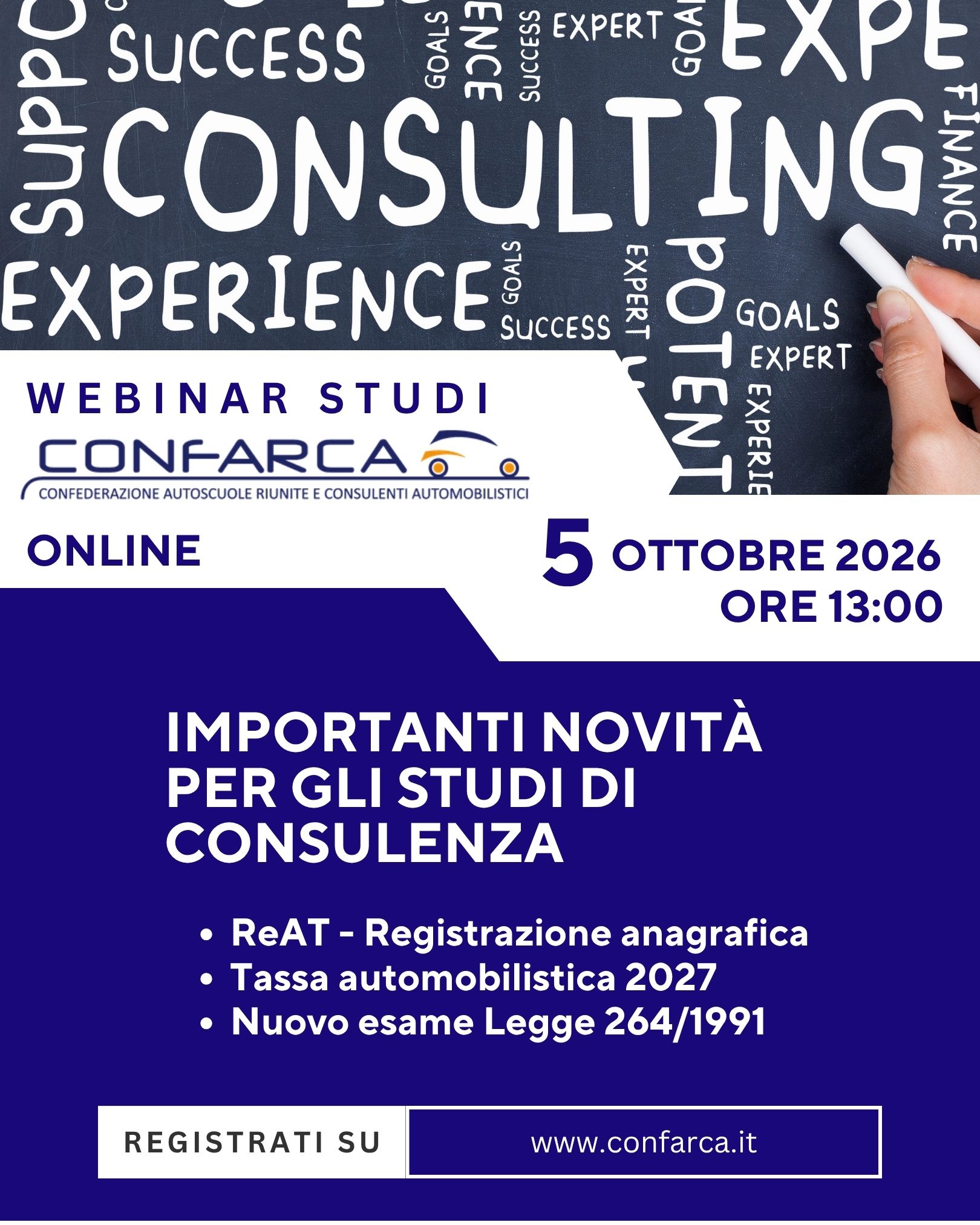 Locandina webinar studi 5 ottobre